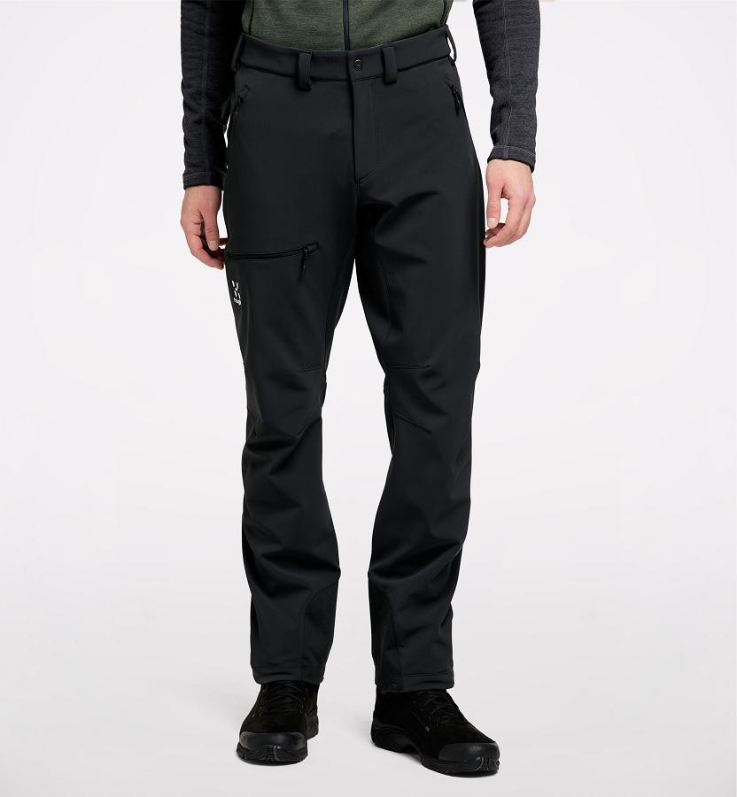 Haglöfs Mens Clay Softshell Pants Black New Zealand 71402HLYM
